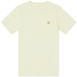 Maison Kitsune Fox Head Patch Regular T-Shirt Chalk Yellow