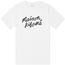 Maison Kitsune Handwriting Comfort T-Shirt White & Black