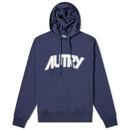 Autry Chest Logo Popover Hoody Blue