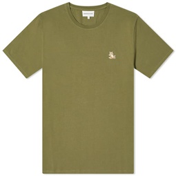Maison Kitsune Chillax Fox Patch Regular T-Shirt Military Green