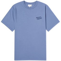 Maison Kitsune Mini Handwriting Comfort T-Shirt Storm Blue