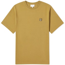 Maison Kitsune Bold Fox Head Patch Comfort T-Shirt Khaki Green