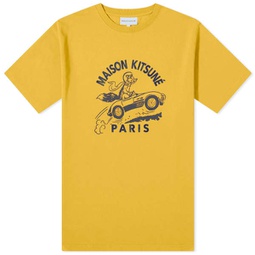 Maison Kitsune Racing Fox Comfort T-Shirt French Mustard