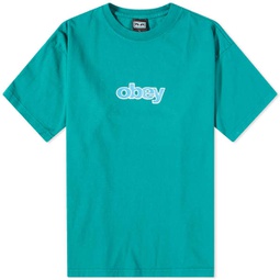 Obey Stack Heavyweight T-Shirt Adventure Green