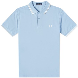 Fred Perry Twin Tipped Polo Sky & Snow