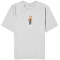 Maison Kitsune Dressed Fox Regular T-Shirt Grey Melange