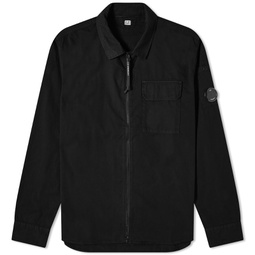 C.P. Company Gabardine Zipped Shirt Black