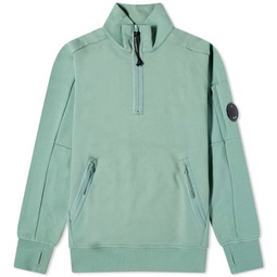 C.P. Company Diagonal Raised Fleece Zipped Sweatshirt Green Bay