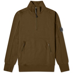 C.P. Company Diagonal Raised Fleece Zipped Sweatshirt Ivy Green