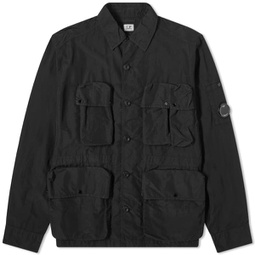 C.P. Company Flatt Nylon Utility Overshirt Black