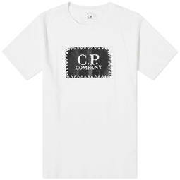 C.P. Company 30/1 Jersey Label Style Logo T-Shirt Gauze White