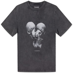 Han Kjobenhavn Aliens Kissing Boxy T-Shirt Dark Grey