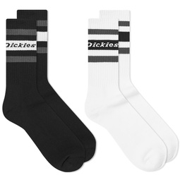 Dickies Genola Sock - 2 Pack Black & White