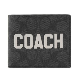 Coach 3 in 1 Graphic Wallet Charcoal Multi Signature Leather