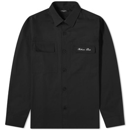 Balmain Signature Cotton Overshirt Black