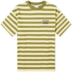 Droele de Monsieur Striped Not From Paris Madame T-Shirt Yellow & Green
