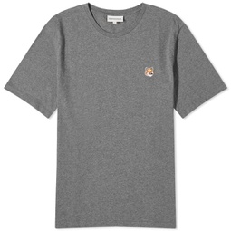 Maison Kitsune Fox Head Patch Regular T-Shirt Dark Grey Melange