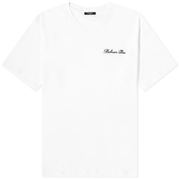 Balmain Signature Logo T-Shirt White & Black