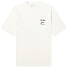 Droele de Monsieur Script Logo T-Shirt Cream