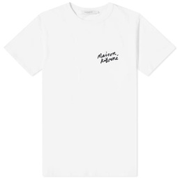 Maison Kitsune Mini Logo Handwriting T-Shirt White