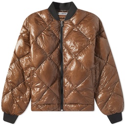 Cole Buxton CB Quilted Bomber Jacket Brown