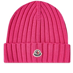Moncler Logo Beanie Hat Pink