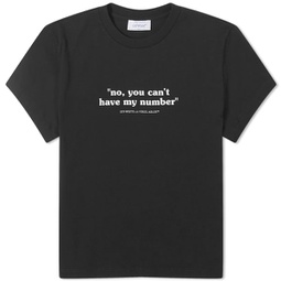 Off-White Quote Number Fitted T-Shirt Black