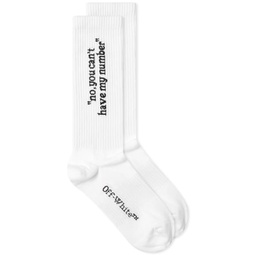 Off-White No You Cant Long Socks White