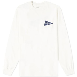 Pilgrim Surf + Supply Long Sleeve Zambia Pennant T-Shirt Off White