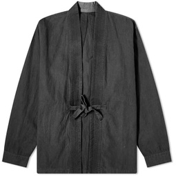 Maharishi Hemp Embroded Hanten Shirt Black