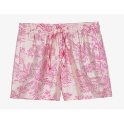 paxi jac toile de jouy shorts in pink toile