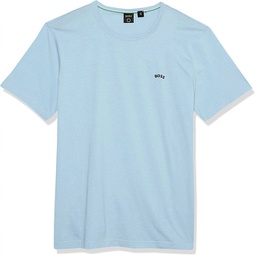 mens modern fit basic single jersey t-shirt in angel blue