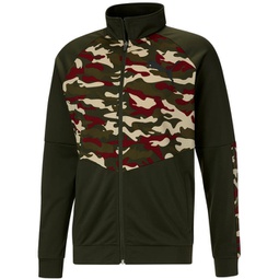 mens knit camouflage zip-up jacket