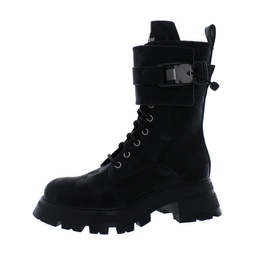 sava womens leather zipper combat & lace-up boots