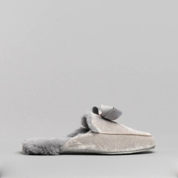 womens bhaybe velvet moccasin slippers in light grey