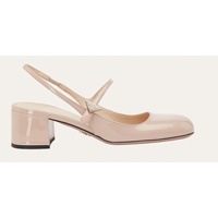 womens patent leather mary jane slingback pumps shoes in nude