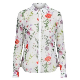 womens hedgerow shivany sheer floral shirt in multi