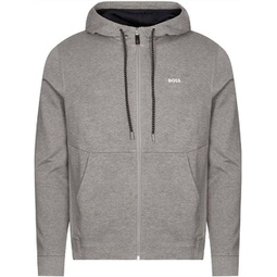 mens - saggy full zip hoodie sweatshirt in gray