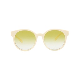 round-acetate frame sunglasses