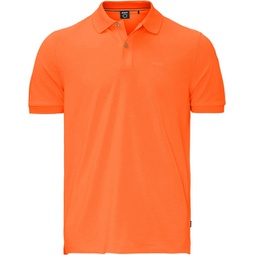 mens pallas short sleeve cotton polo shirt in orange