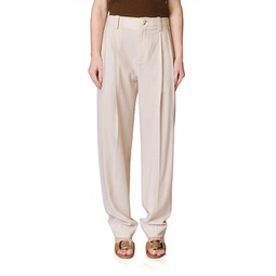 tapered trousers in pale fawn