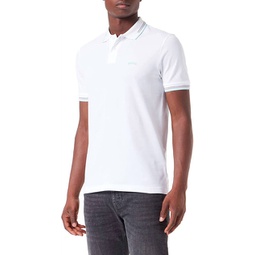 leisure jersey paul curved polo in white