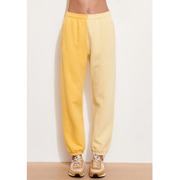 color block sweatpants in chamomille/buttercup