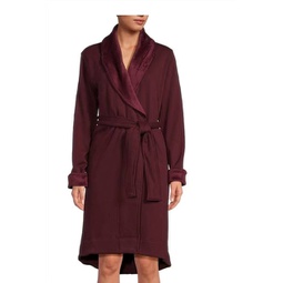 duffield ii shawl collar wrap robe in wild grape