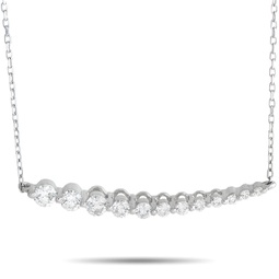 lb exclusive 14k white gold 0.50ct diamond tapered row necklace nk4-10257w