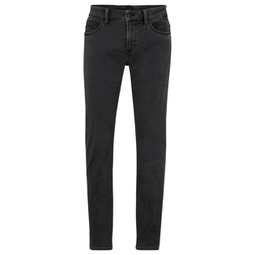 slim-fit jeans in black stretch denim