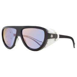 unisex shield sunglasses ml0089 01c black/white leather 57mm
