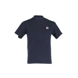 logo short sleeve t-shirt in navy blue cotton