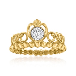 canaria diamond tiara cluster ring in 10kt yellow gold