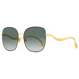 womens square sunglasses mamie rhl9o gold/black 60mm